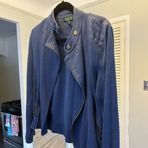 Ralph Lauren moto jacket, XS, runs like a small